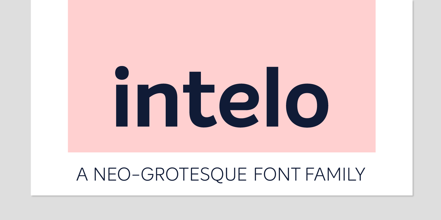 Przykład czcionki Intelo Bold Italic